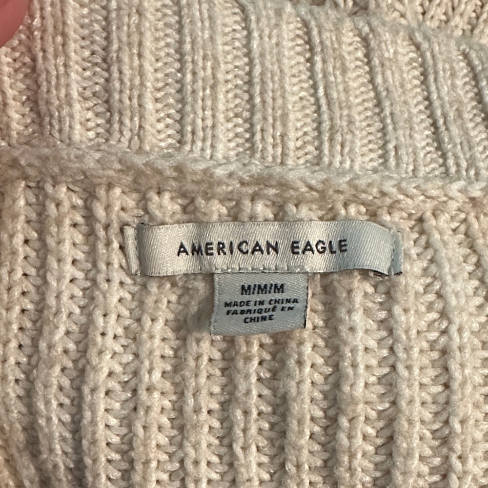 American Eagle Outfitters Cream Knit Sweater - Picture 3 of 3